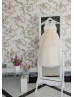 Champagne Beaded Lace Tulle Layered Flower Girl Dress